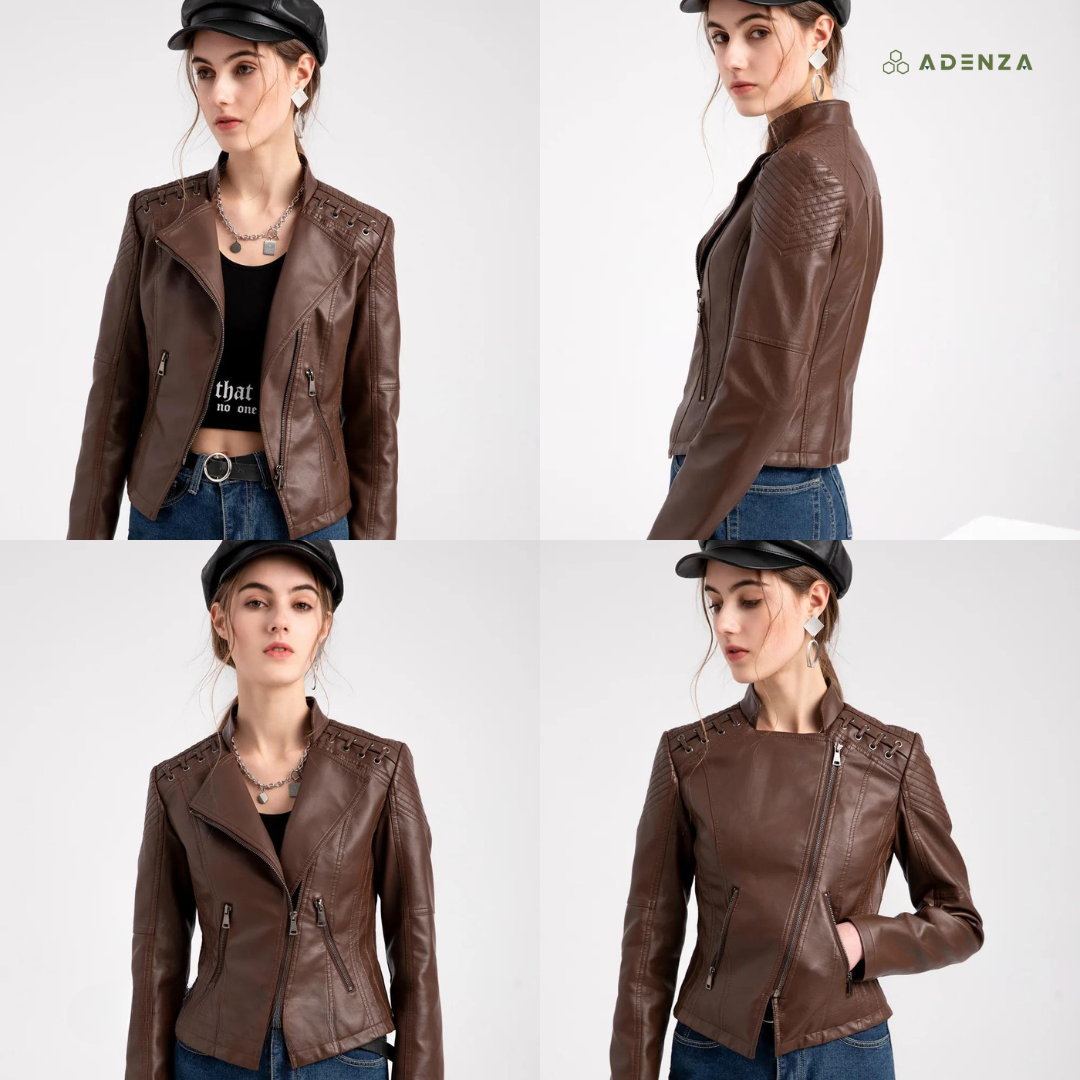 Cara™ Dames Lerenjacket | VANDAAG 50% KORTING!