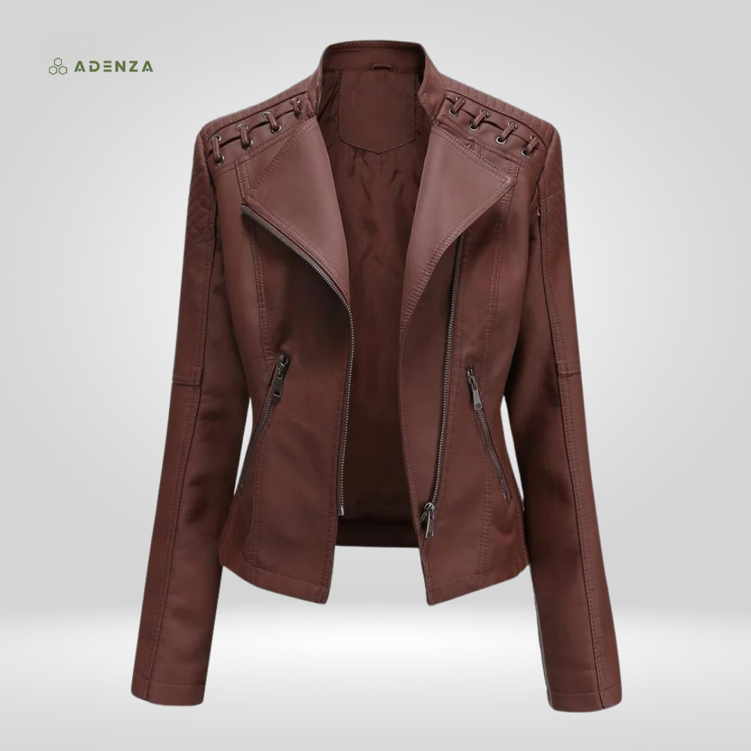 Cara™ Dames Lerenjacket | VANDAAG 50% KORTING!